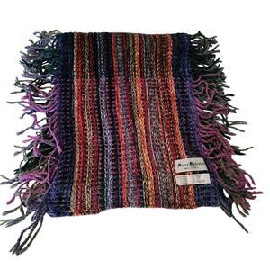Mater Materiae Striped Chenille Fringed Scarf Made in Italy